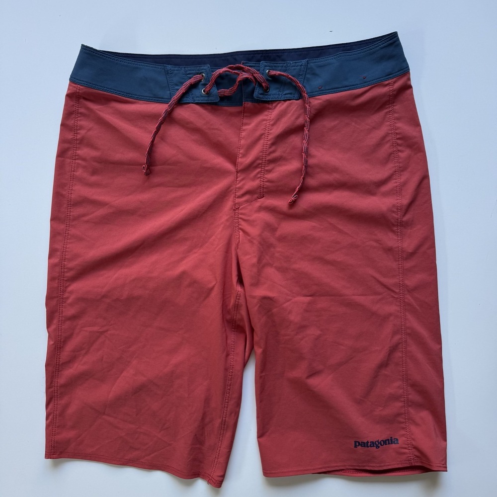 PATAGONIA Men's Hydropeak Board‎ Shorts Mens 28 Sumac Red Beach 4-Way Stretch